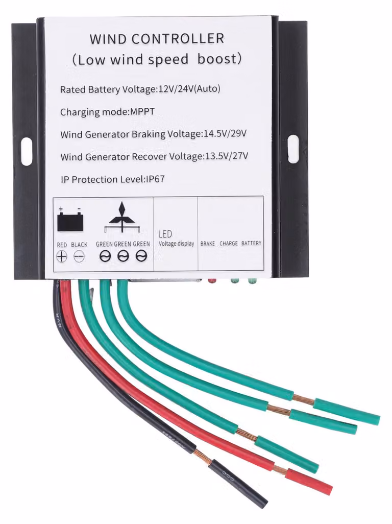 Regolatore MPPT per turbine eoliche, da 100-400 W, 12 V/24 V, con generatore a regolazione automatica e display LED