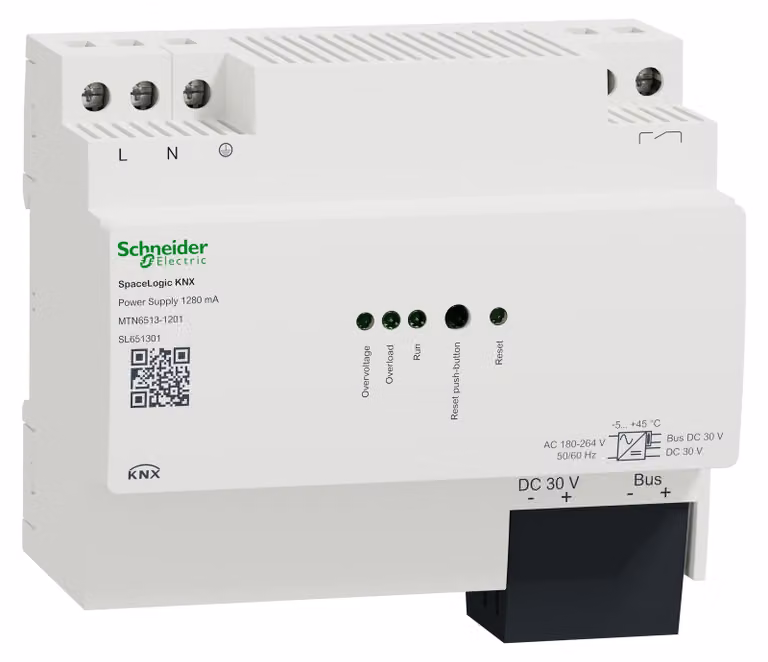 Schneider Electric Alimentazione SpaceLogicKNX, 1280mA MTN6513-1201