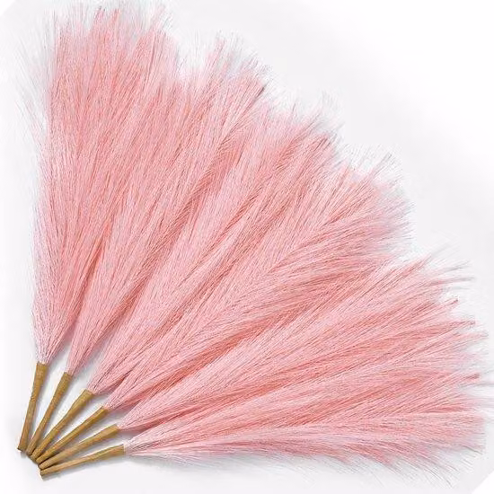Decorazione in erba sintetica rosa, 45 cm, 6 pezzi, Blush, decorazione per interni
