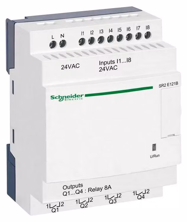 Relè di controllo PLC Schneider Electric, Zelio Logic, versione compatta, 12 I/O, 24 V CA, modello SR2E121B