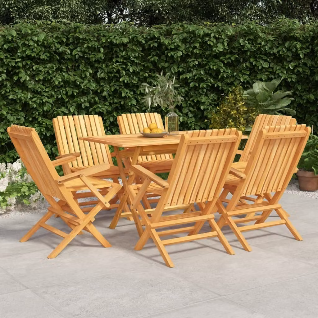 Maison Exclusive - Set da pranzo da giardino in legno massello di teak, 7 pezzi
