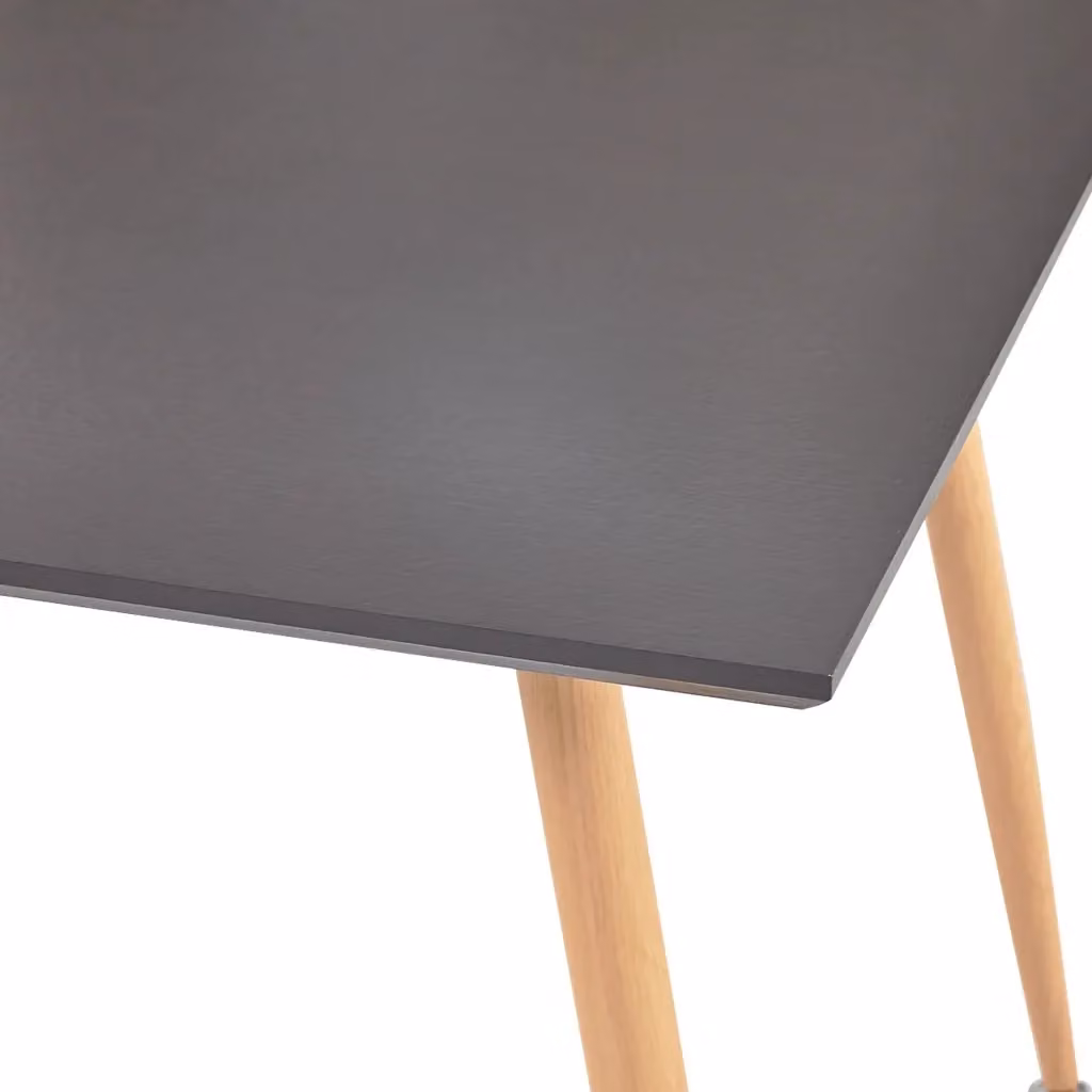 Tavolo da pranzo moderno quadrato vidaXL in MDF e metallo grigio L/P/H: 80,5 x 80,5 x 73 cm – 2