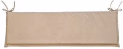 Cuscino per panca Olibò in misto cotone per 3 posti, colore beige, sfoderabile, L: 148 cm, P: 45 cm, H: 3,5 cm