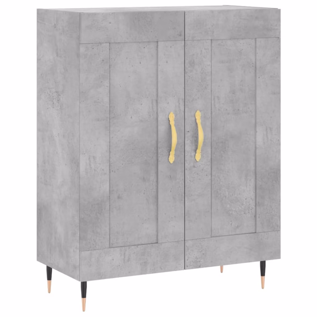 Credenza Grigio Cemento 69,5x34x90 cm in Legno Multistrato