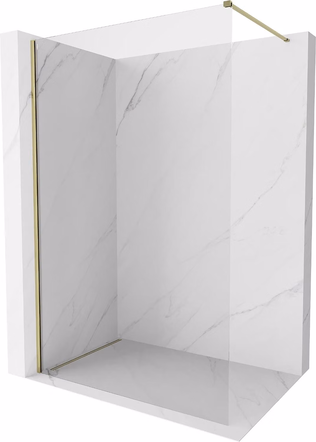 Mexen Kioto-X pannello doccia Walk-in 70 x 200 cm, trasparente 10 mm, oro - 800-070-101-50-00-X