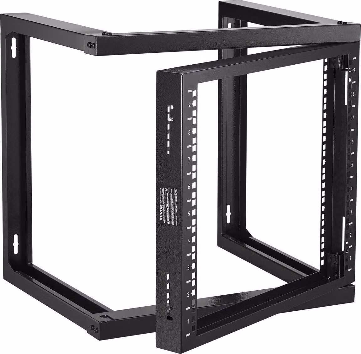 Rack da parete 9U 150 libbre/68,04 kg Rack di rete per server a telaio aperto Nero