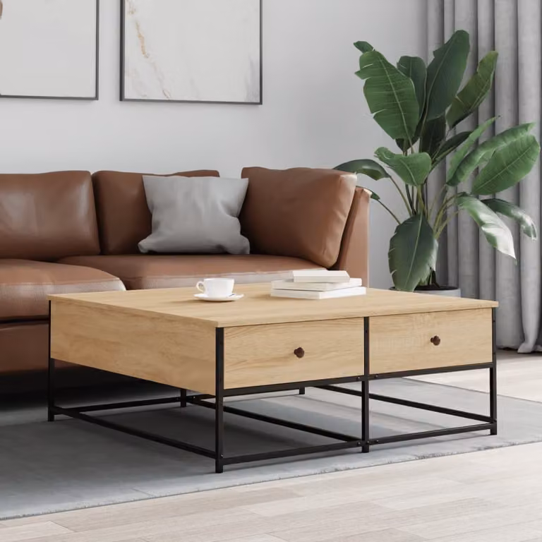 Maison Exclusive - Tavolino Sonoma in rovere 100x99x40 cm Materiale ligneo