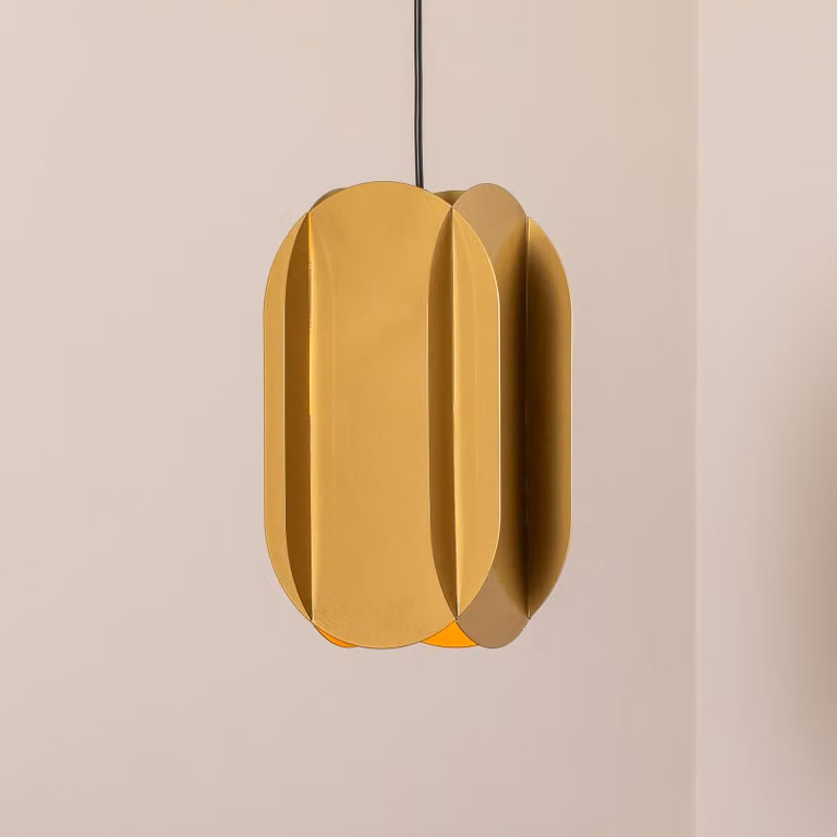 Lampada a sospensione Corner Opviq, dimmerabile, Ottone / Oro, Soggiorno / Sala da pranzo, Metallo, Moderno, Lampada a sospensione