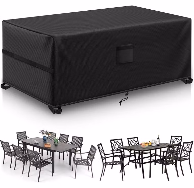 Copertura protettiva per mobili da giardino, dimensioni 170x94x70 cm, impermeabile, resistente al vento, resistente ai raggi UV, tessuto Oxford 420D