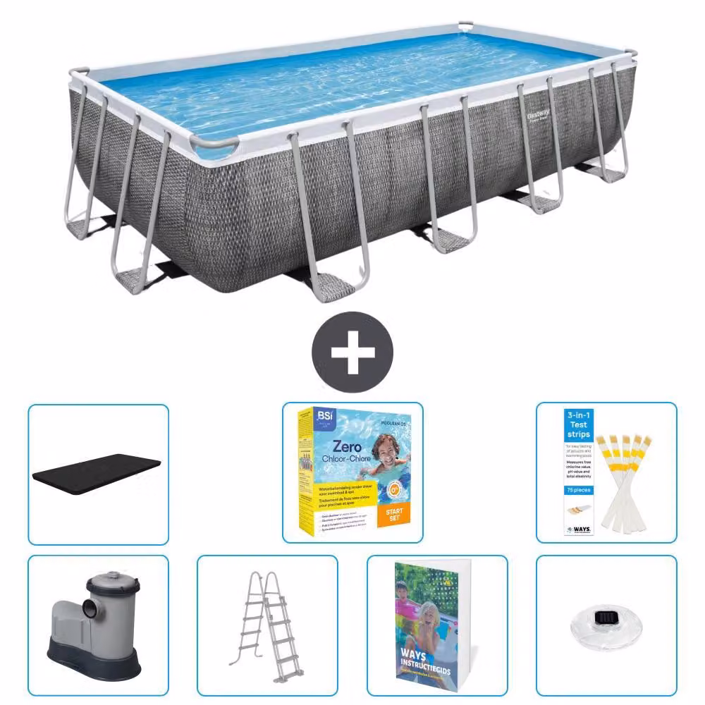 Bestway Power Steel, piscina rettangolare - 549x274x122 cm - 6 pezzi, modello S526