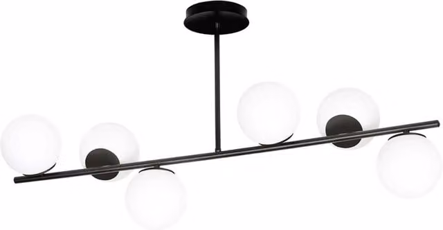 Plafoniera Contemporaneo Mahadeva Acciaio Nero 6 Luci E14