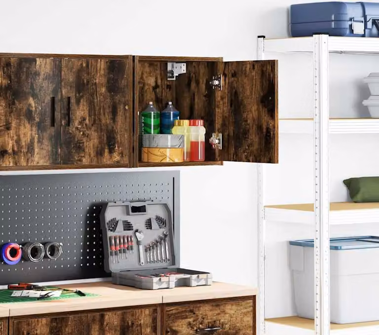 Pensile per Garage Rovere Fumo in Legno Multistrato