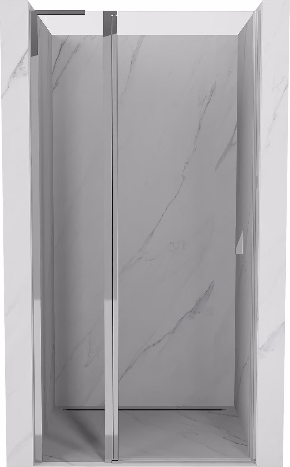 Mexen Mist L porta doccia a battente 120 cm, trasparente, cromo - 8A4L-120-000-01-00