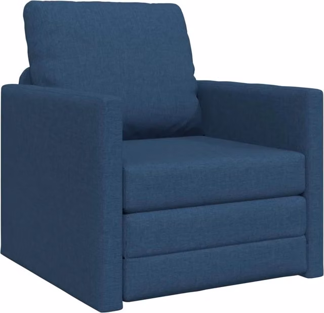 Divano letto | Sof¨¤ letto | Letto singolo Blu 74 x 77 x 81 cm Tessuto