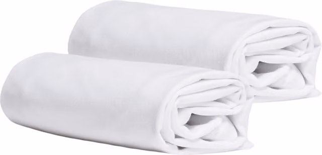 DaunenStep Set di 2 federe copricuscino in jersey Vivacolor bianche con chiusura a zip