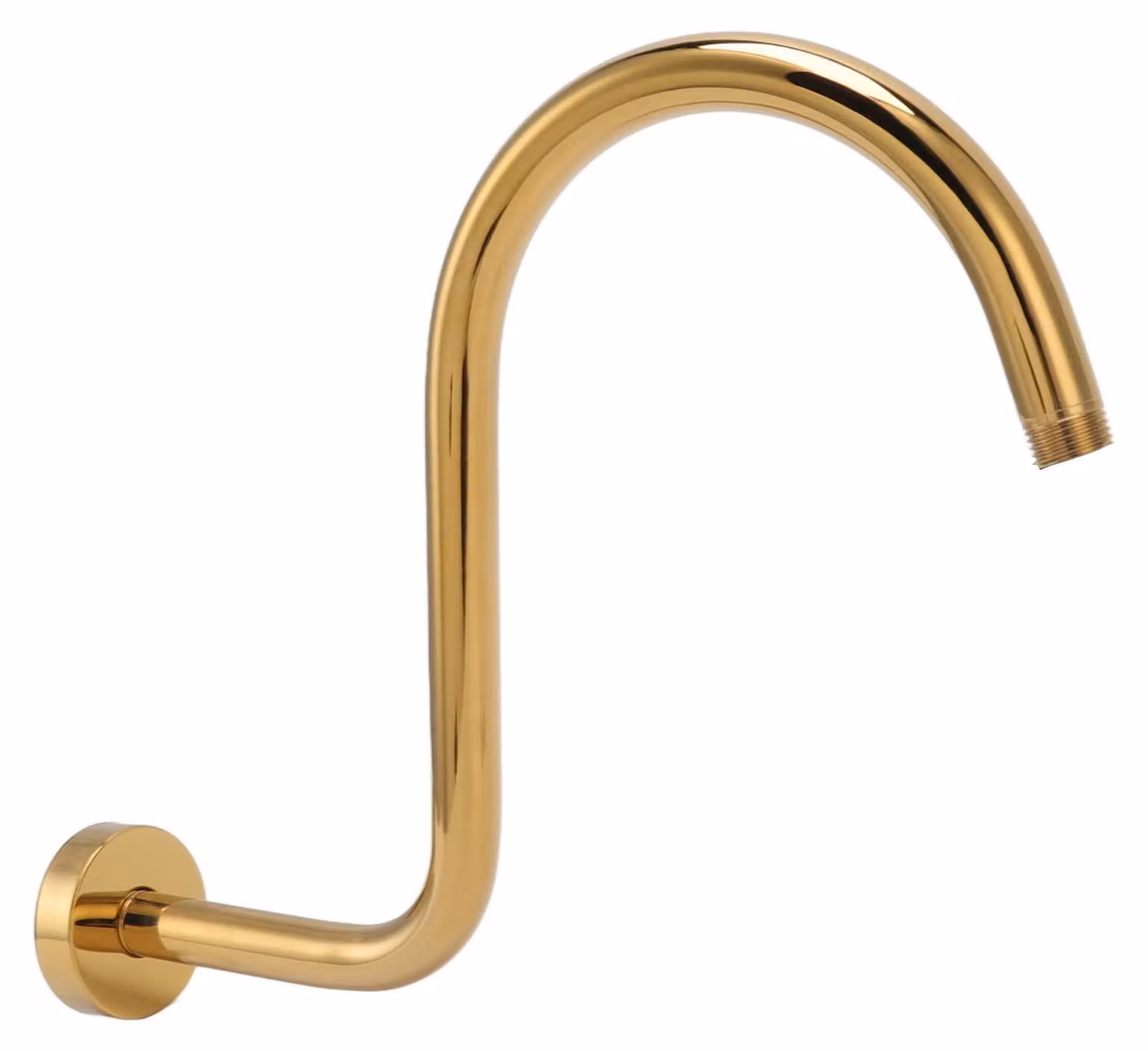 Solidchoice - Braccio doccia in acciaio inossidabile con flangia, modello ad altezza regolabile