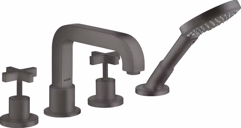 hansgrohe AXOR Citterio 4 trous pour bordure de carrelage avec poignées transversales, 39453340, 39453340