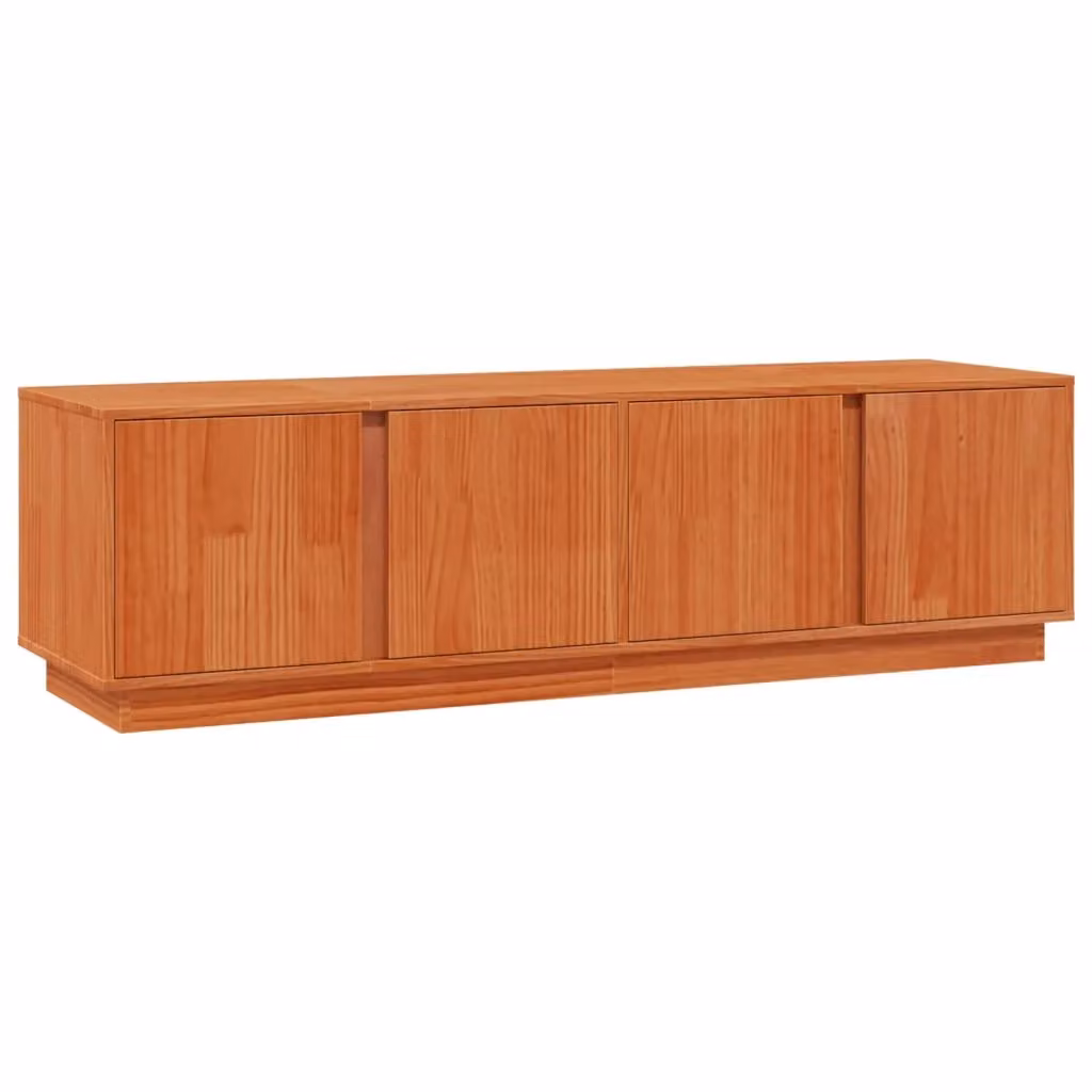 Mobile TV moderno vidaXL in legno di pino massiccio color marrone cera L/P/H: 140 x 40 x 40 cm – 2