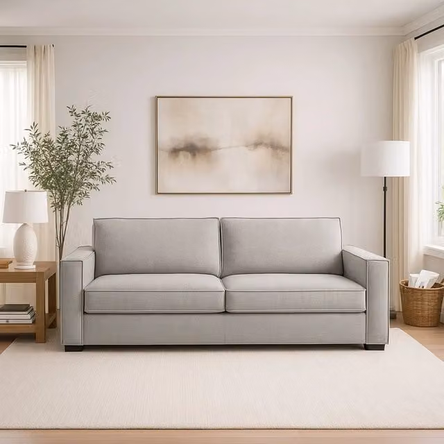 Divano a 2 posti Aglientu TALAMO ITALIA in tessuto Grigio L: 160 cm, P: 95 cm, H: 90 cm