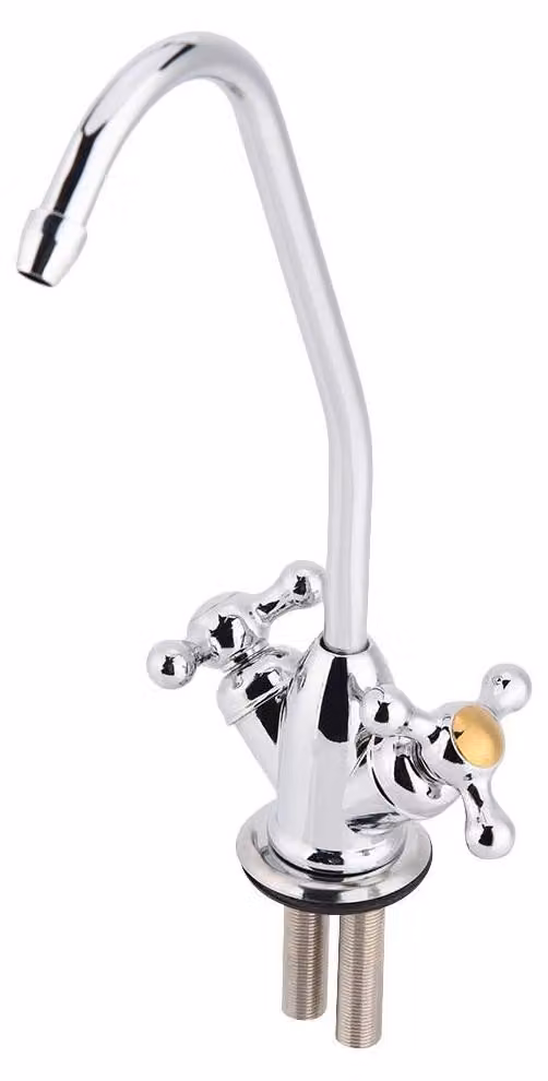 Rubinetto per cucina, raccordo da 1/4 di pollice, con arco alto, realizzato in lega di zinco spazzolata, adatto per sistemi di osmosi inversa