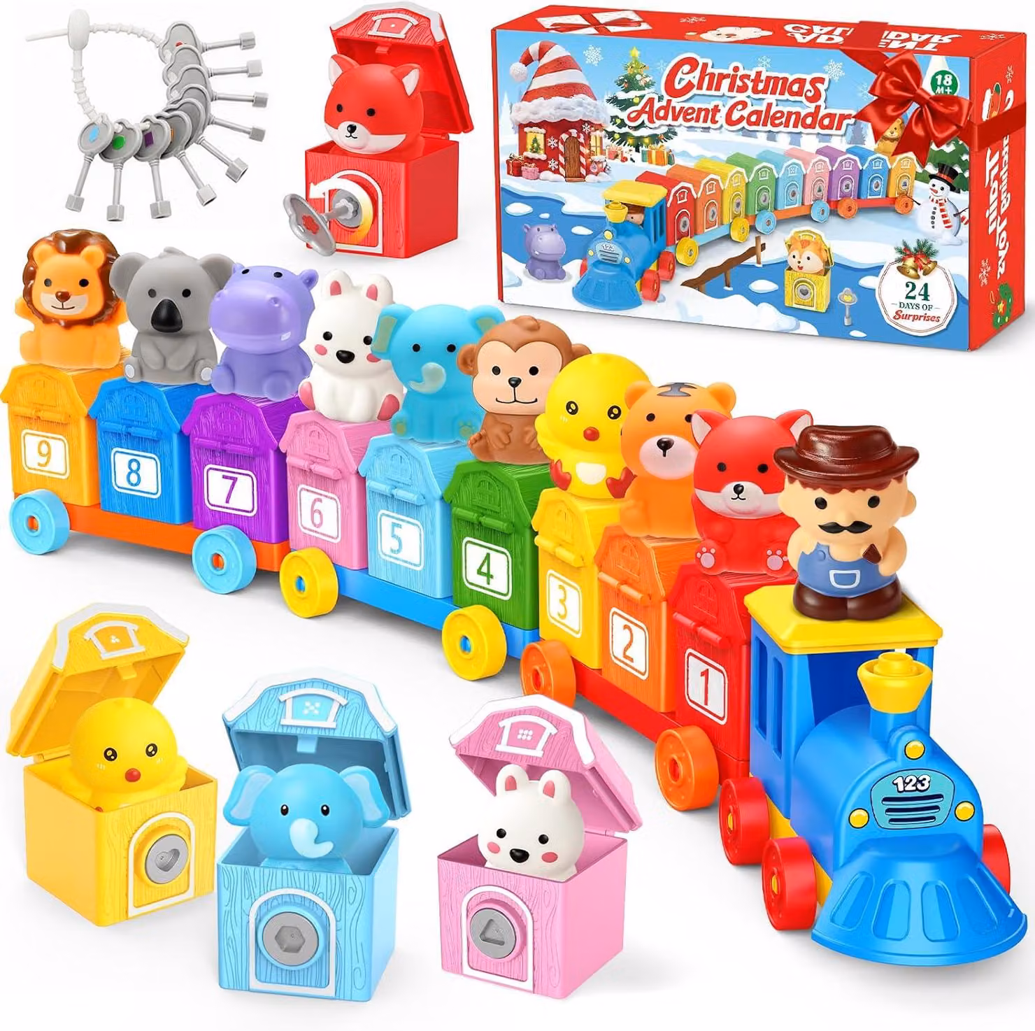 Calendario dell'Avvento per bambini 2026 - 24 sorprese - Regalo per bambini da 1 a 3 anni