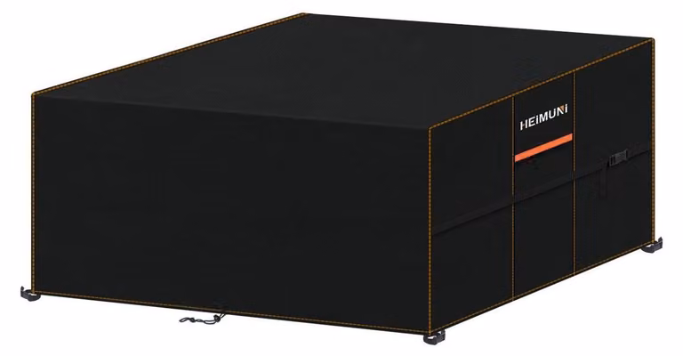 Copertura impermeabile per mobili da giardino, dimensioni 150x120x90 cm, realizzata in tessuto Oxford 420D, forma rettangolare
