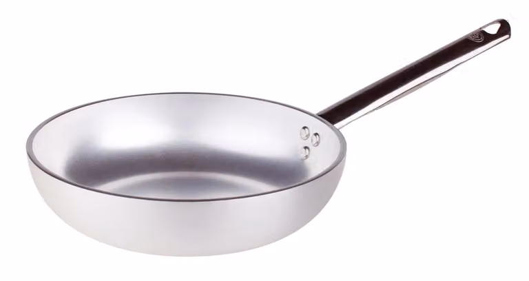 Padella Radiante Svasata Alta in alluminio 5mm con manico, diam. 28cm