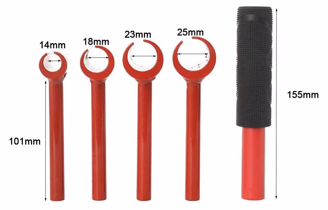 Set di chiavi per cerniere - Attrezzo di regolazione per cerniere - 4 pezzi - 14/18/23/25 mm - Set di precisione - Teste intercambiabili - Per metallo