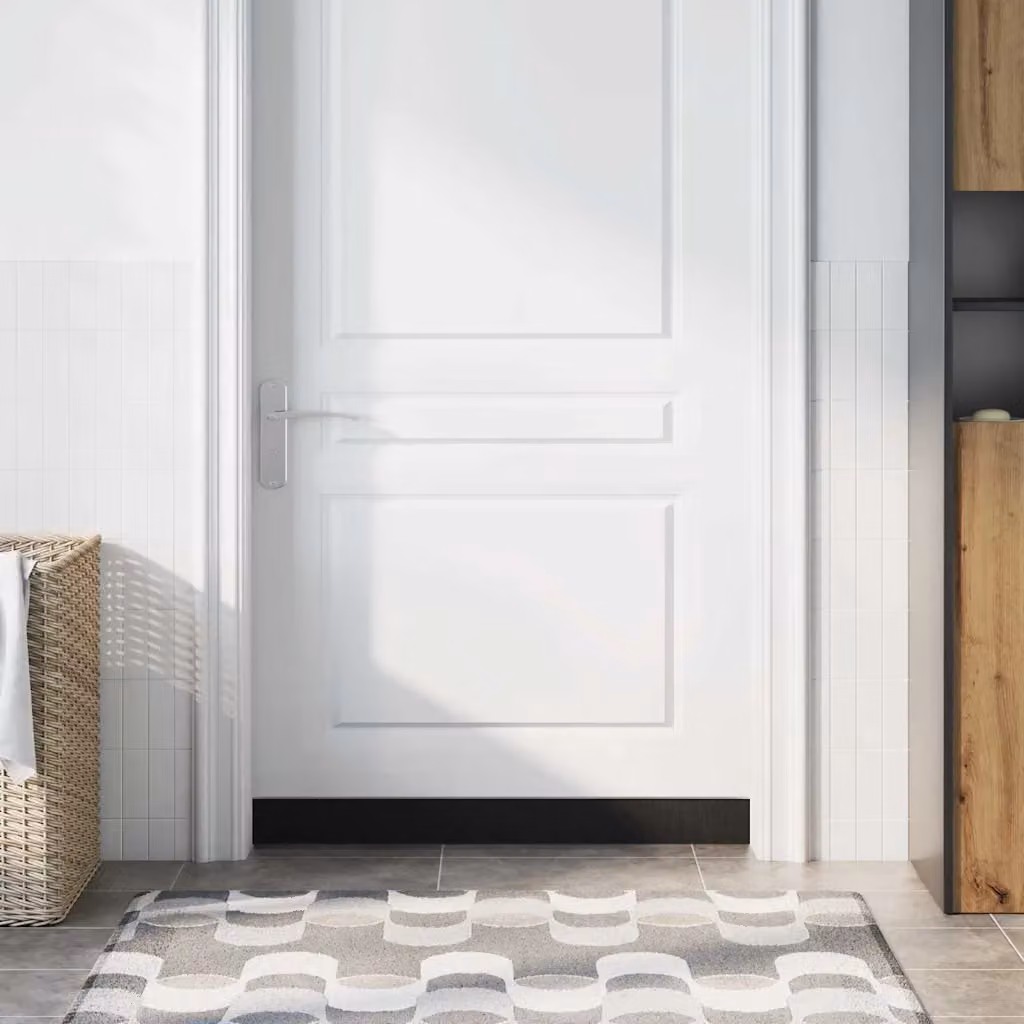 Set di 12 spazzole autoadesive per porte vidaXL in lega di alluminio, Lunghezza: 100 cm