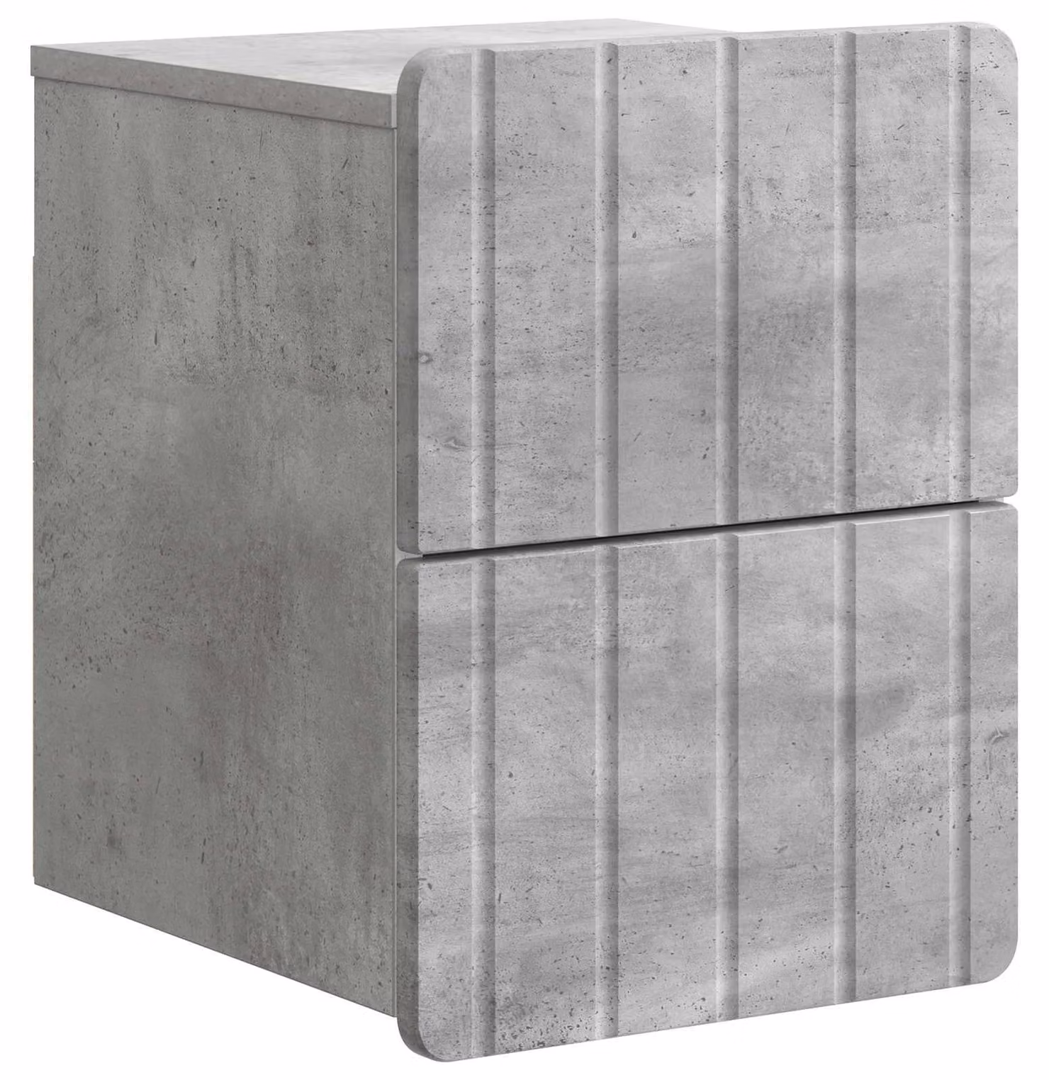 Mobiletto da notte a muro Grigio Cemento 33 x 34,5 x 43 cm