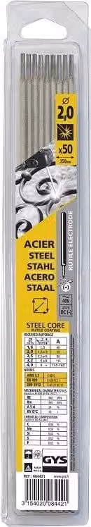 Elettrodi GYS in acciaio O2.0mm (x50)