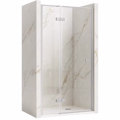 Rea - Porta Doccia Atlas 90 destra - Bicchiere - Cromo - 90 x 0,6 x 200 cm
