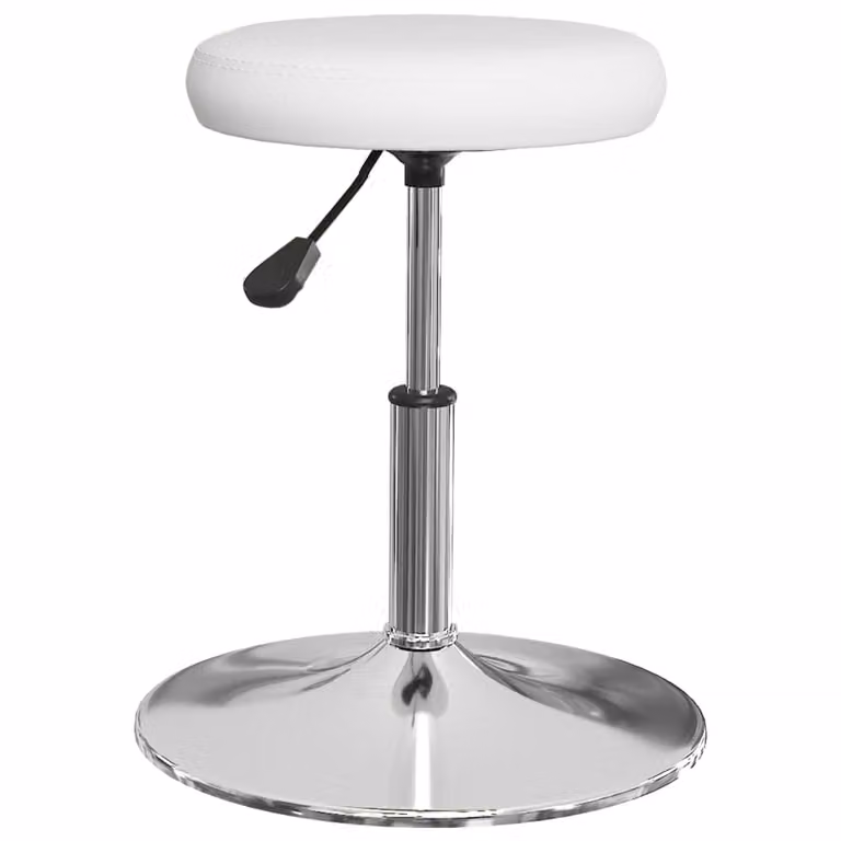 Sedie da Pranzo 6 pz Bianche in Pelle finta