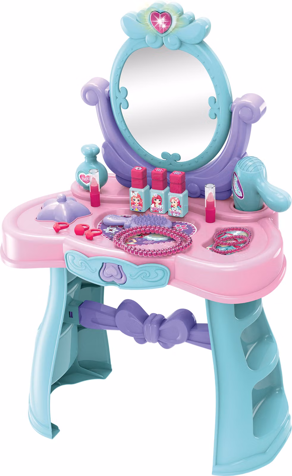 Specchio cosmetico con accessori