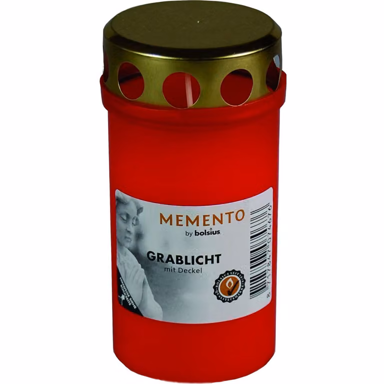 BOLSIUS Memento grave light n. 3 con coperchio rosso