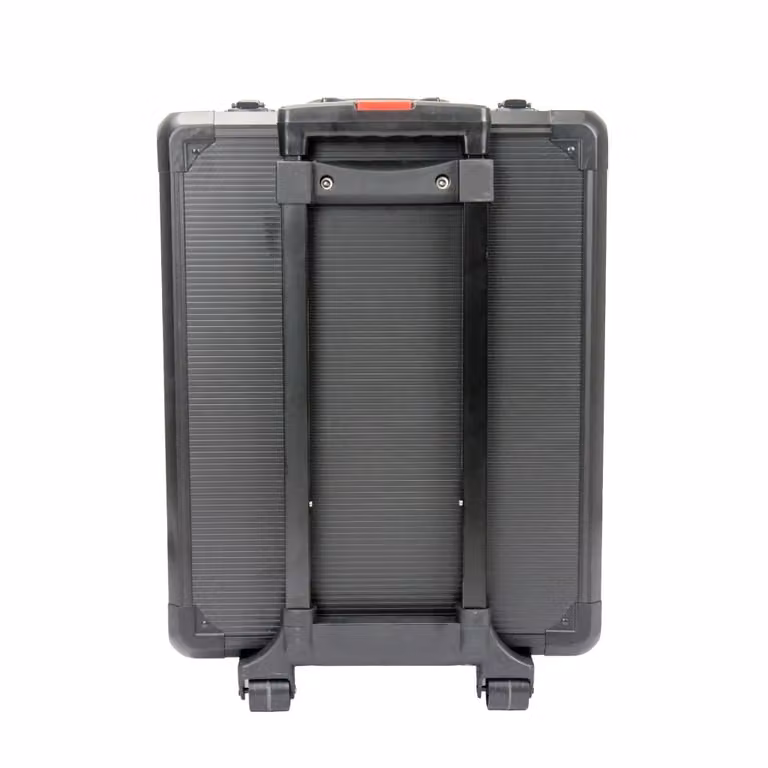 Mobile contenitore Chicfurn con 4 cassetti e ruote in plastica nera per garage e officina L: 54,5 cm, P: 41,5 cm, H: 24 cm