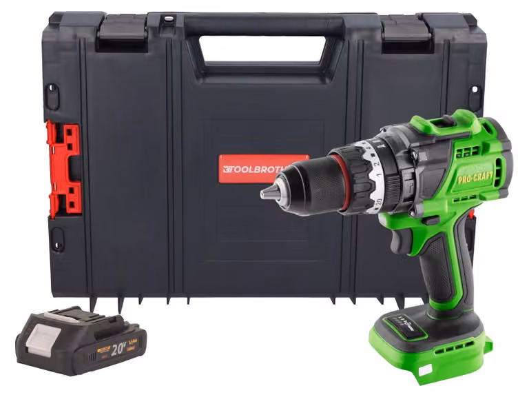 Avvitatore a percussione a batteria Procraft PA18ProBL-BB 20 V 180 Nm Brushless + 1x batteria 2,0 Ah + valigetta RHINO - senza caricabatteria