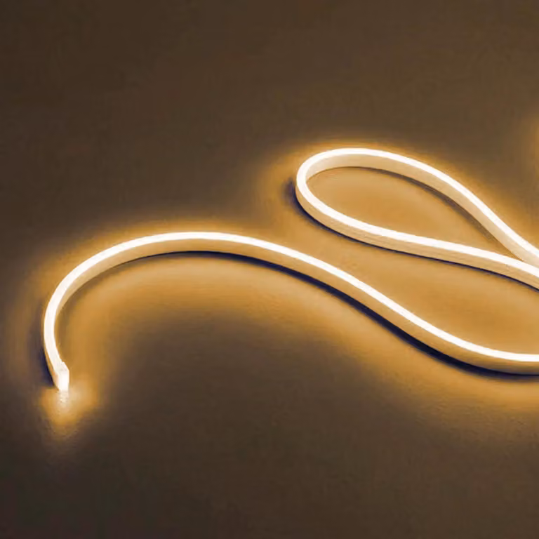ARELUX XSNAKE: striscia LED da 1 metro, 8W/metro, 120 LED/metro, 24V DC, colore ambra, grado di protezione IP67, angolo di emissione 120°