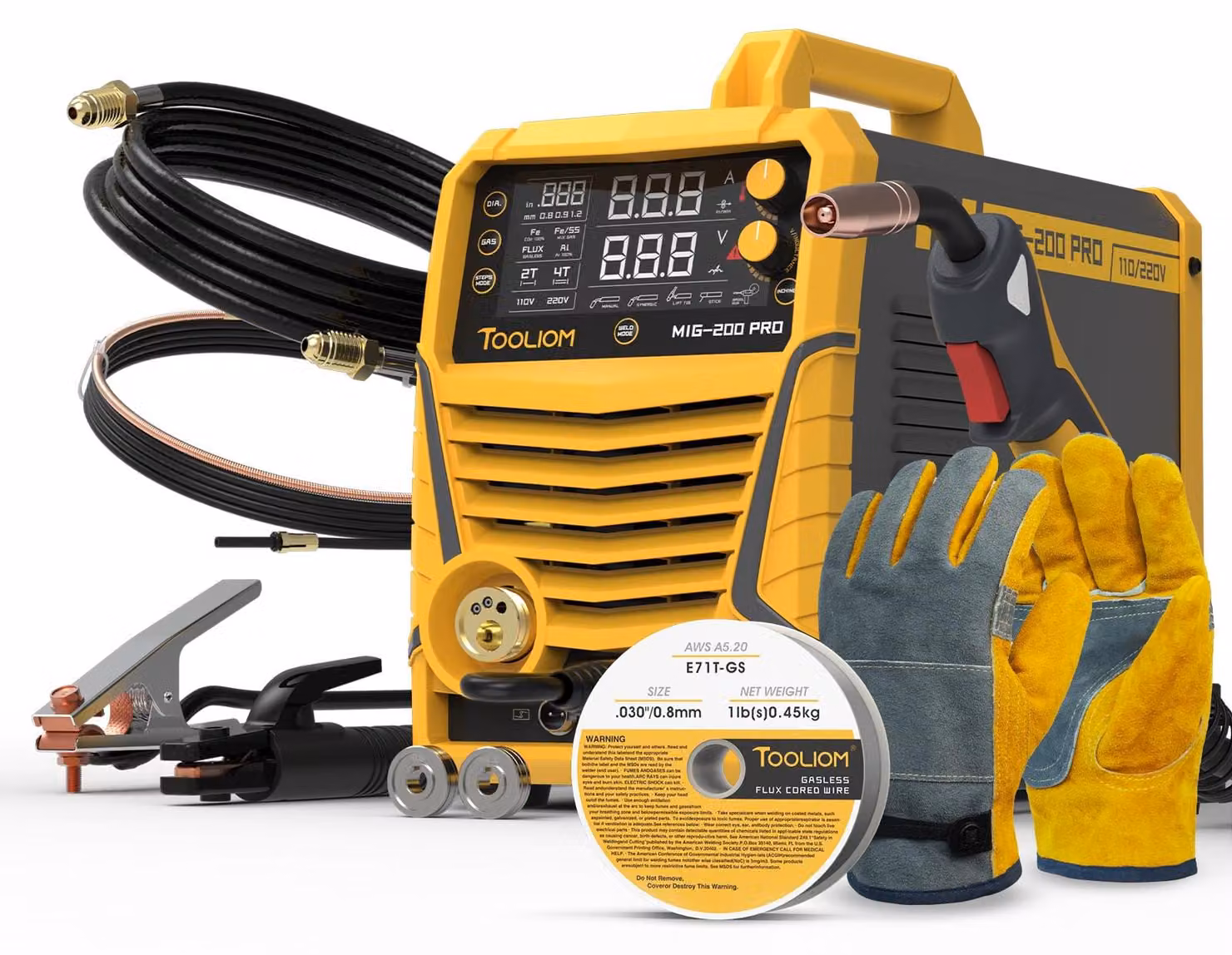 Saldatrice MIG 200A - Multifunzione: MIG, Flux, MIG Stick, Lift TIG - Potenza: 5600 Watt