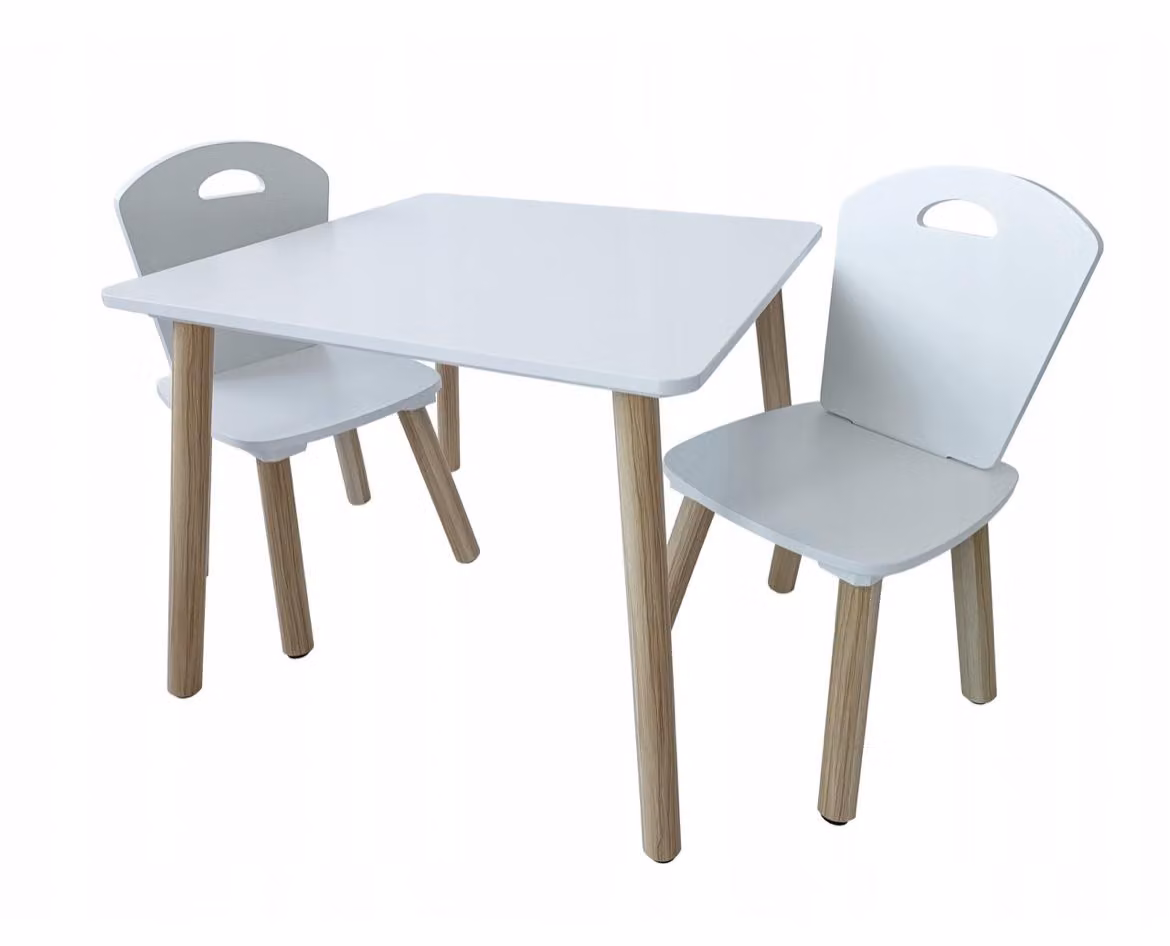 Set di mobili per bambini: tavolo + 2 sedie, comodo set da gioco per bambini, mobili per la camera dei bambini