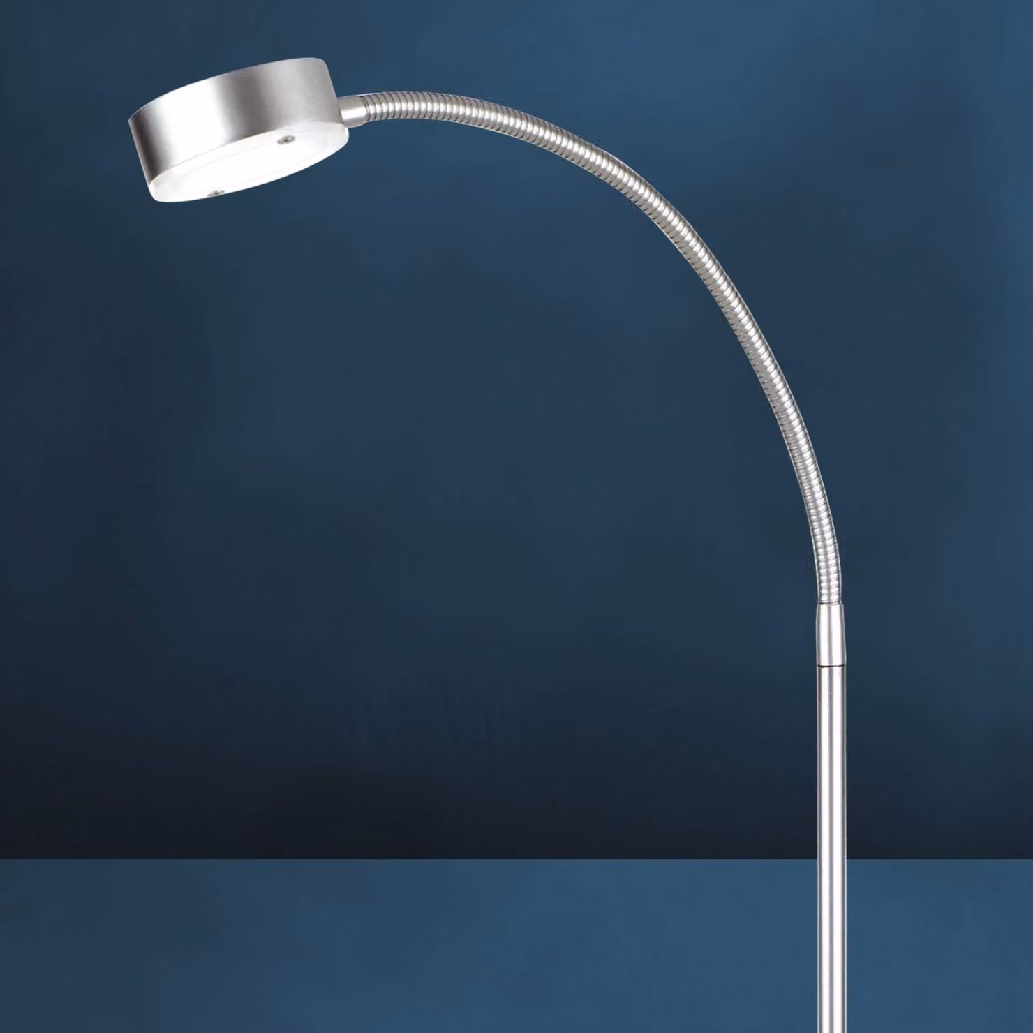 Busch Lampada da terra a LED SATURN, Alluminio / Grigio / Zincato, Soggiorno / Sala da pranzo, Alluminio, Moderno, Lampada LED da terra