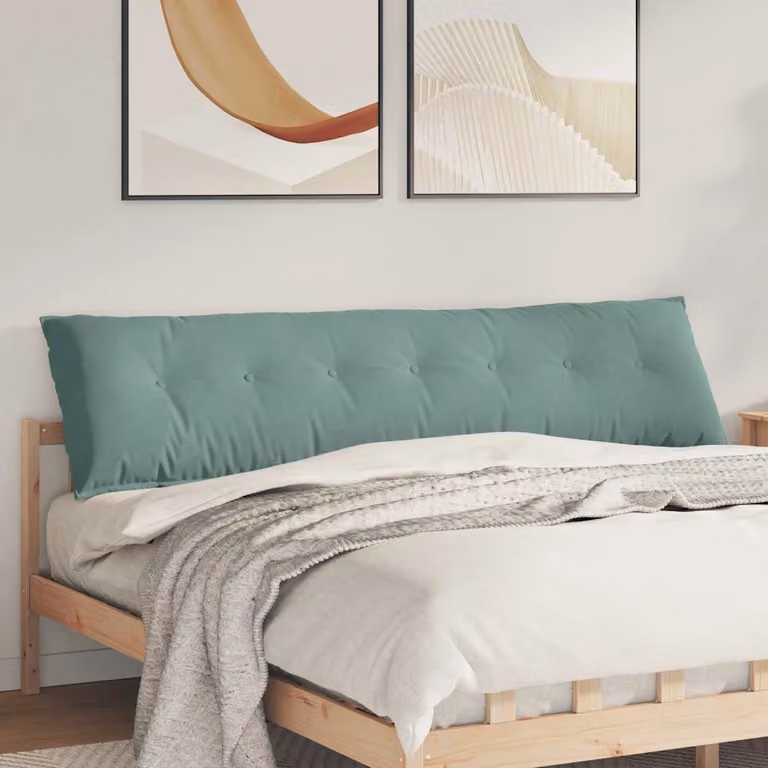 Cuscino per schiena ergonomico vidaXL in velluto a coste verde, L 200 x P 50 cm