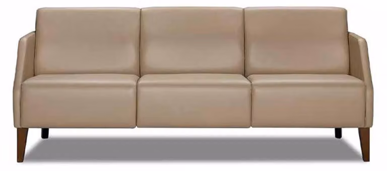 Beiger Wohnzimmer Zweisitzer Polstermöbel Moderne Textilcouch 2-Sitzer