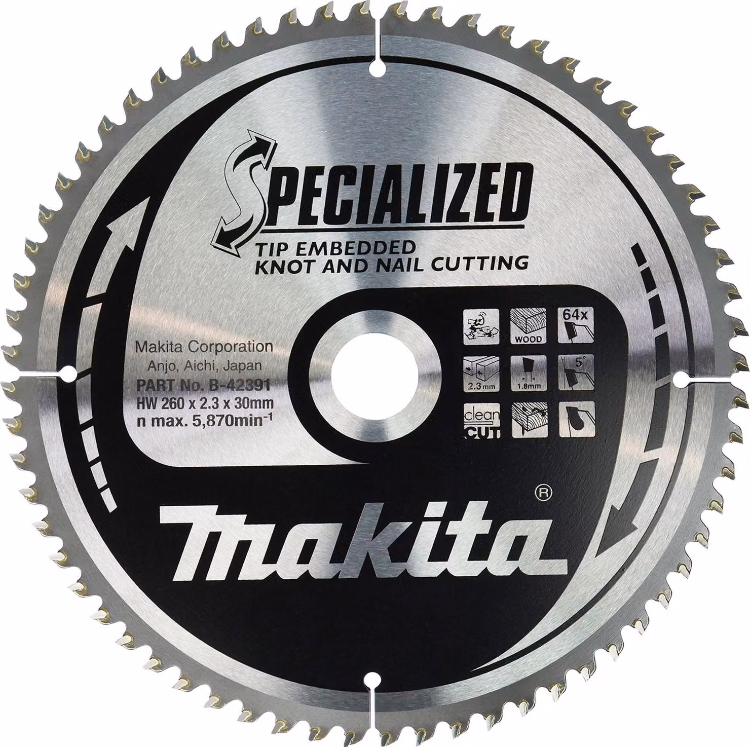 Makita SPECIALISED Sägeb.260x30x64Z B-42391