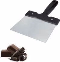 Raschietto per impasto Ilsa in acciaio inox argento L: 18 cm, P: 10 cm