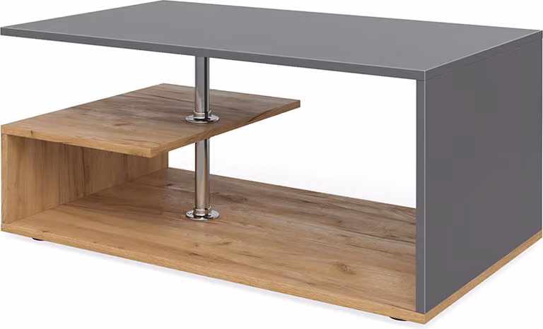 Tavolino da salotto Vicco Guillermo Rovere antracite/sabbia 91 x 52.6 cm, Model 30184