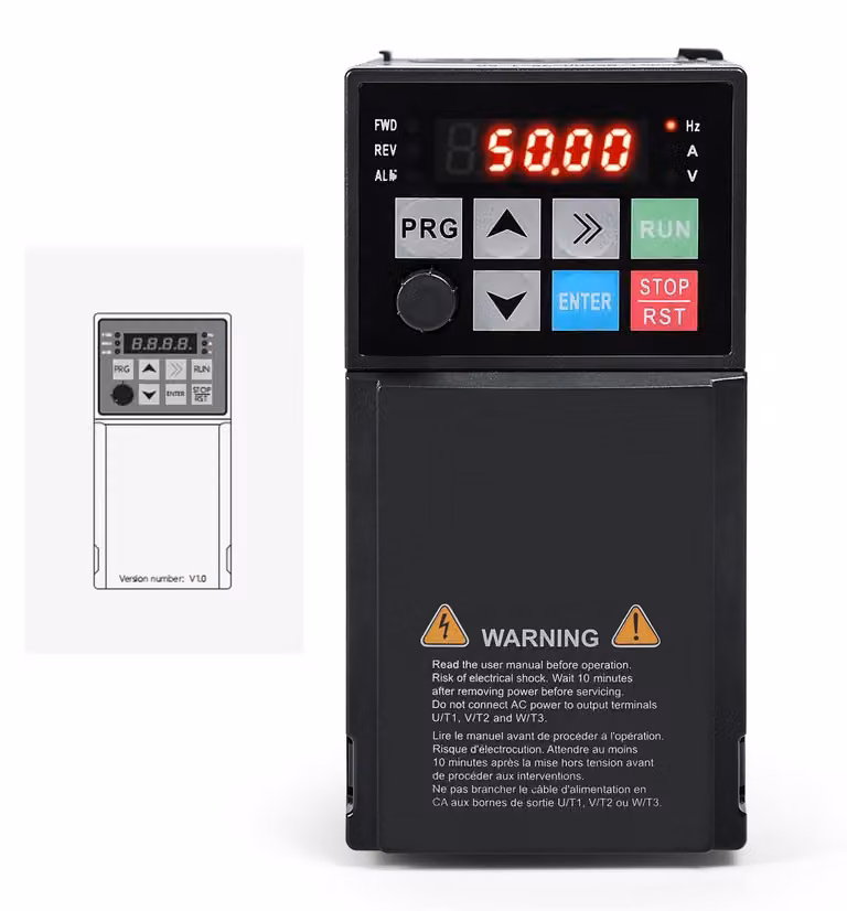 Inverter trifase - 1,5 kW, 380 V - Azionamento a frequenza variabile - Design compatto