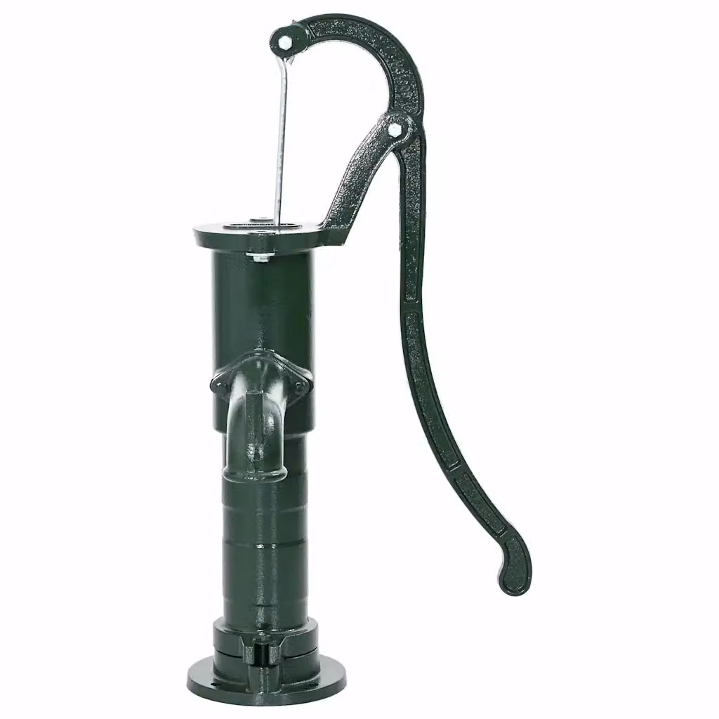 Pompa d'Acqua Manuale da Giardino in Ghisa Verde CFW3999358 – 2