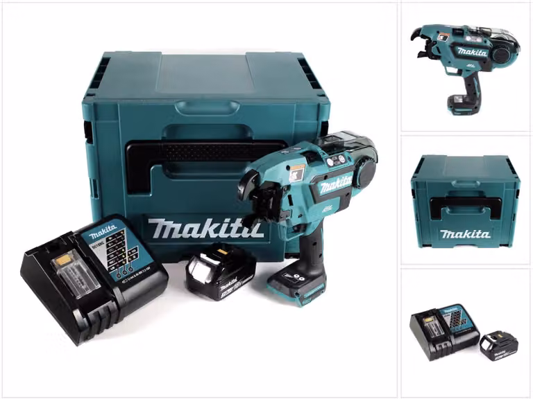 Makita DTR 180 RF1J Batteria connettore per armatura 18V Brushless per filo di legatura da 0,8mm in Makpac + 1x batteria 3,0Ah + caricabatterie