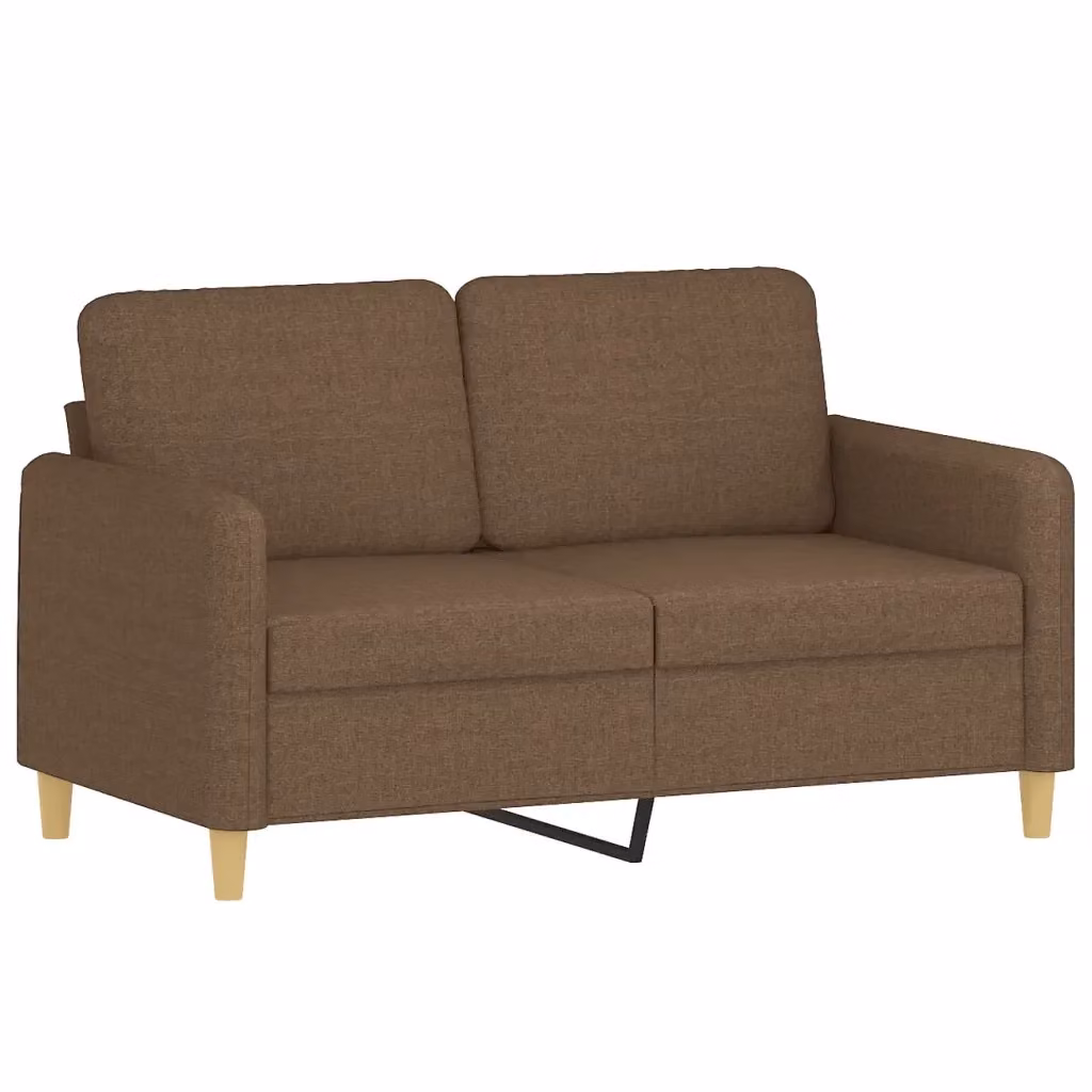 Divano moderno vidaXL in tessuto marrone con struttura in metallo per il tuo soggiorno L: 138 cm, P: 77 cm, H: 80 cm – 2